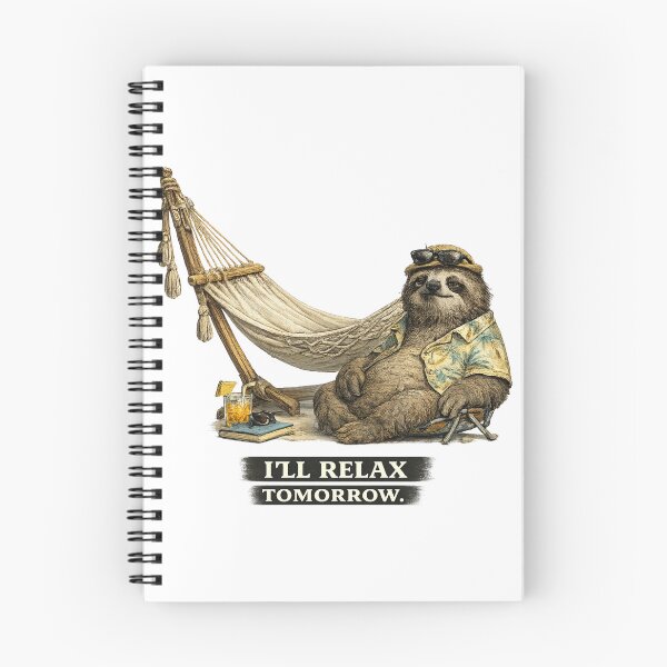 Item preview, Ill Relax Tomorrow Funny Sloth Vacation Procrastination Design designed and sold by ByAnad.