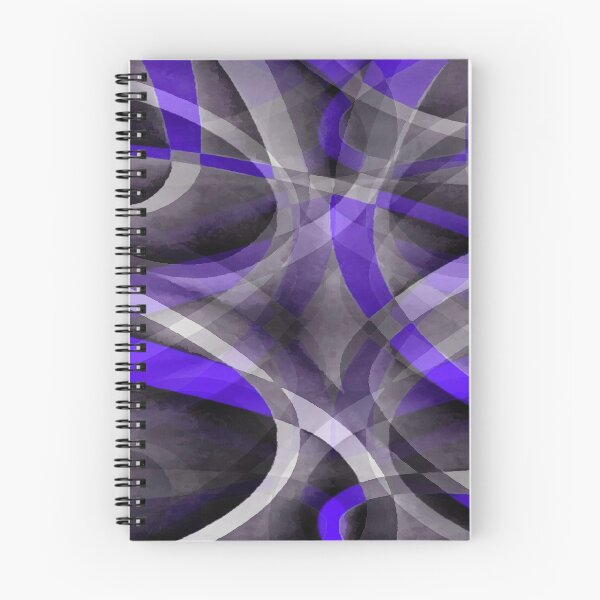 Item preview, Eighties Violet Blue On Grey Abstract Curve Pattern designed and sold by taiche.