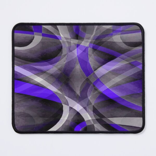Item preview, Eighties Violet Blue On Grey Abstract Curve Pattern designed and sold by taiche.