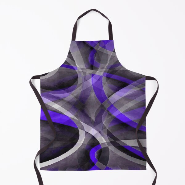 Item preview, Eighties Violet Blue On Grey Abstract Curve Pattern designed and sold by taiche.
