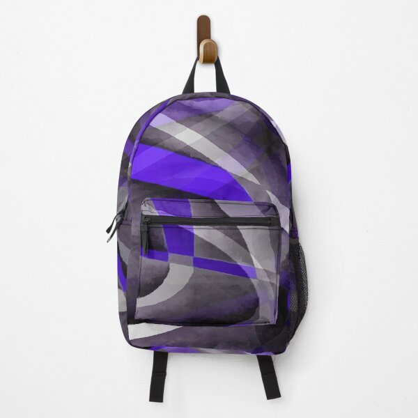 Item preview, Eighties Violet Blue On Grey Abstract Curve Pattern designed and sold by taiche.