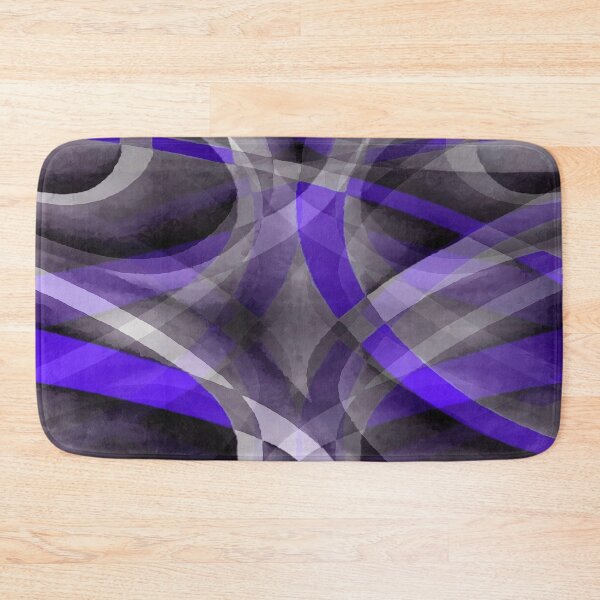 Item preview, Eighties Violet Blue On Grey Abstract Curve Pattern designed and sold by taiche.