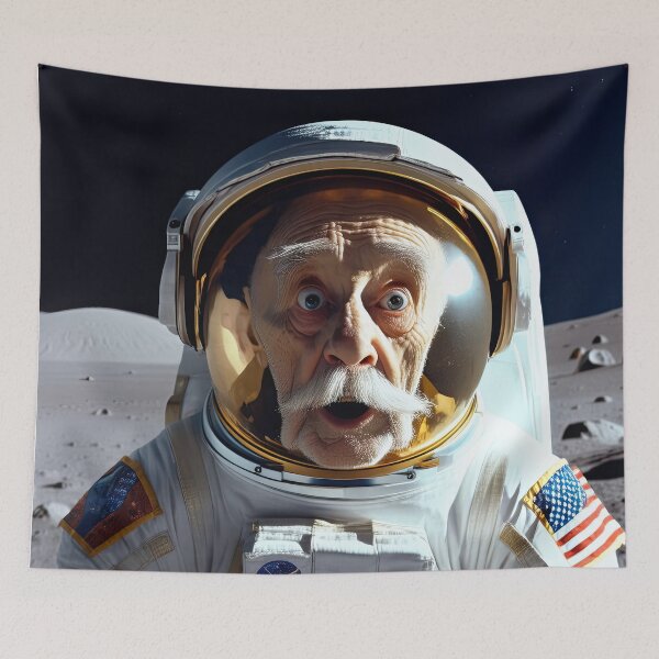 Item preview, Old Man in a space suit on the moon designed and sold by Colin Bentham.