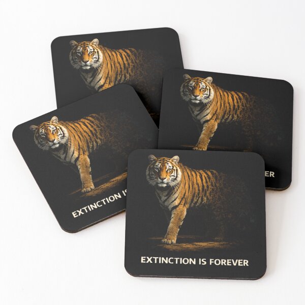 Item preview, Extinction Is Forever – Tiger Wildlife Conservation Awareness Design designed and sold by OrbitOfMind.
