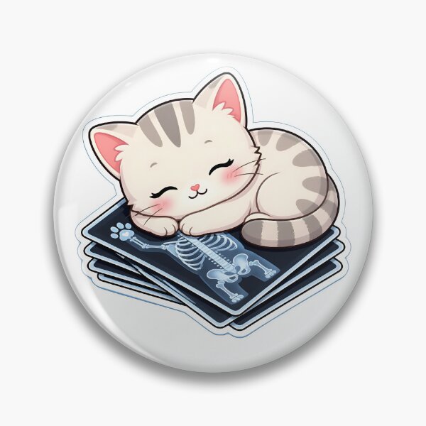 Item preview, A sleepy kawaii kitten taking a nap on veterinary x-ray  designed and sold by Bettybee00.