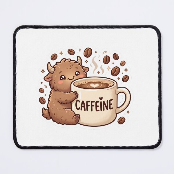 Item preview, Cute Caffeine Monster Coffee Lover Sticker designed and sold by Pixel Analytics.