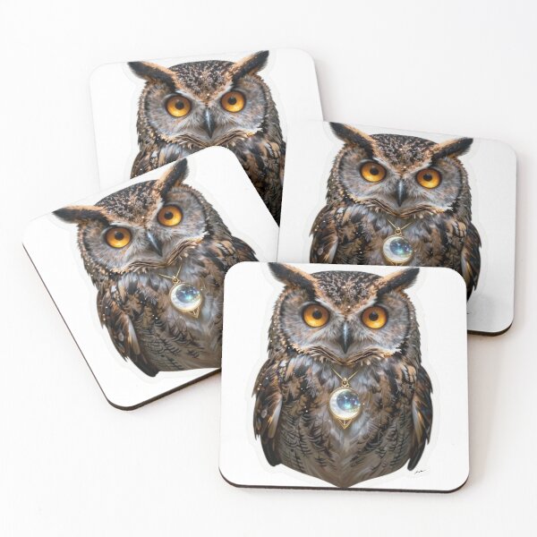 Item preview, Moon Owl | Celestial Guardian | Mystical Fantasy Art designed and sold by AeraArts.