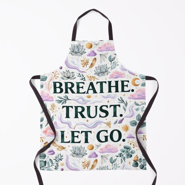 Item preview, Breathe Trust Let Go Typography – Elegant Yoga Wellness Pattern designed and sold by OpenDreamArts.