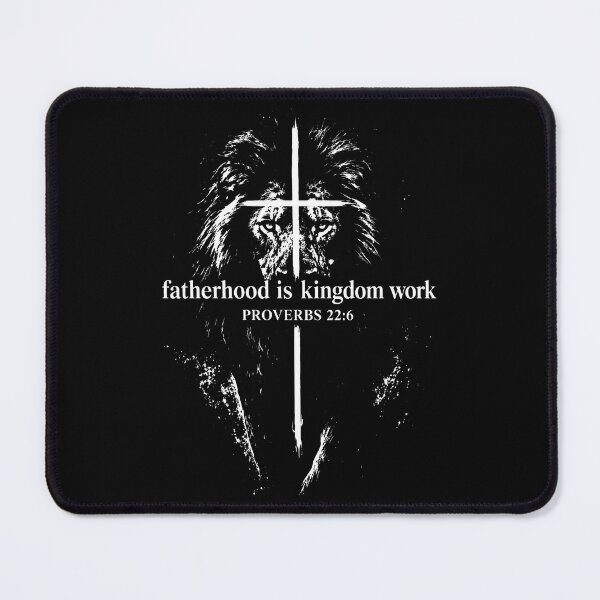 Item preview, Fatherhood is Kingdom Work Retro Faith Based Lion Cross designed and sold by Saitokuu7Art.