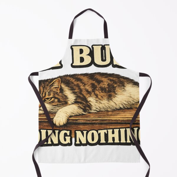 Item preview, Im Busy Doing Nothing Grumpy Flat Cat Shelf Art – Funny Lazy Cat Humor | Cat Lover Gift designed and sold by irfanshikh.