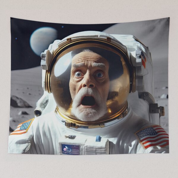 Item preview, Old Man in a space suit on the moon designed and sold by Colin Bentham.
