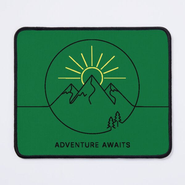 Item preview, Mountain Escape Nature adventures Sunrise Minimalist Line Art designed and sold by LuminShadowArt.