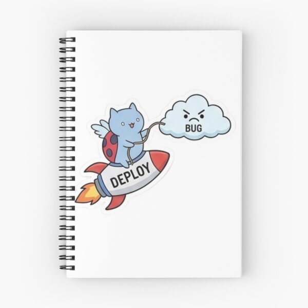 Item preview, Funny Programmer Gift Deploy Bug Cat Kawaii Developer Humor Shirt designed and sold by Dev Mode.