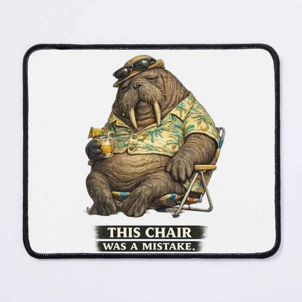 Item preview, This Chair Was A Mistake Funny Vacation Walrus designed and sold by ByAnad.