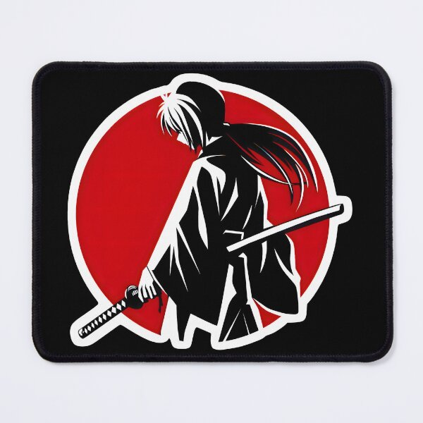 Item preview, The Silent Battosai - Himura Kenshin Minimalist Samurai Vector Art designed and sold by Teenkai.