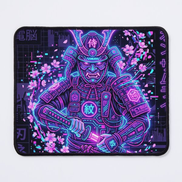 Item preview, Neon Cyberpunk Samurai: Retro Synthwave Japan designed and sold by Hikariha Studio.
