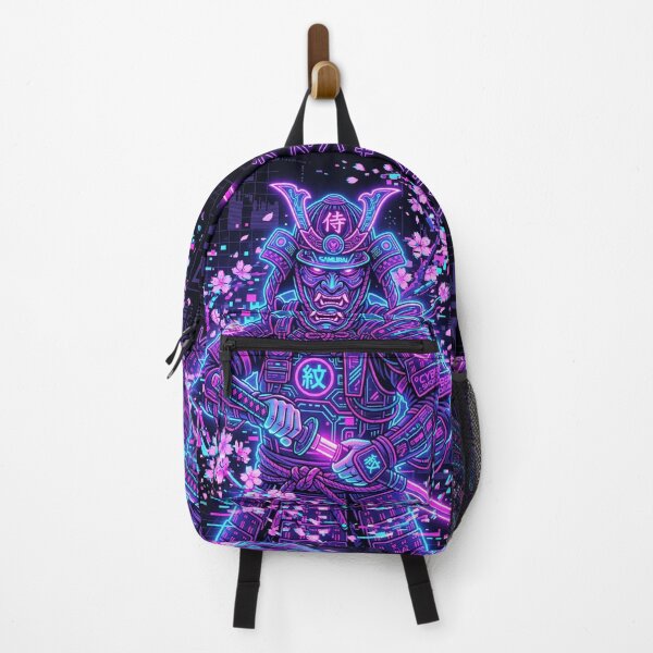 Item preview, Neon Cyberpunk Samurai: Retro Synthwave Japan designed and sold by Hikariha Studio.