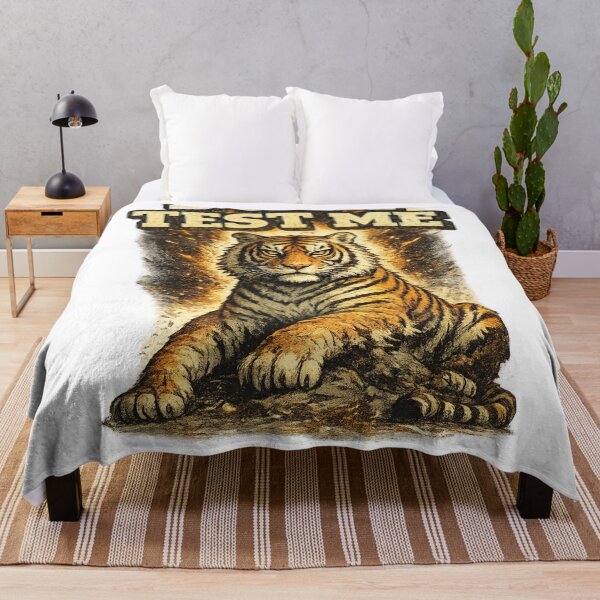 Item preview, Dont Test Me Fierce Tiger Fire Art – Bold Confidence Attitude Humor | Strong Personality Gift designed and sold by irfanshikh.