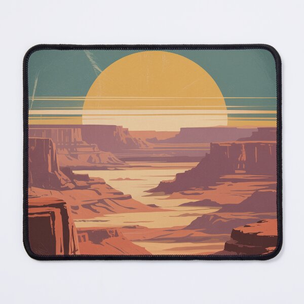 Item preview, Vintage National Park Travel Poster – Retro Desert Canyon Sunset Wall Art designed and sold by Tamas Das.