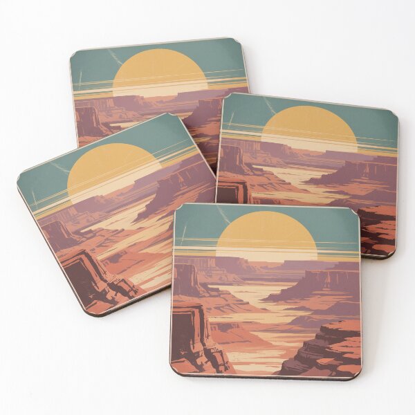 Item preview, Vintage National Park Travel Poster – Retro Desert Canyon Sunset Wall Art designed and sold by Tamas Das.