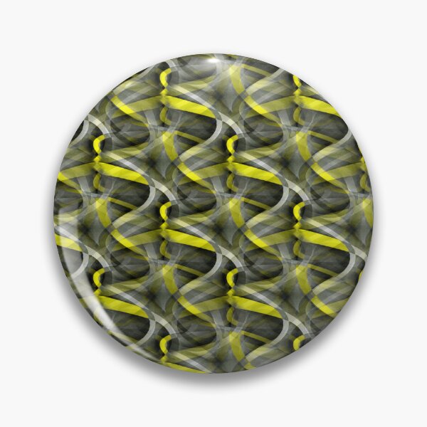 Item preview, Eighties Beautiful Yellow On Grey Abstract Curve Repeat Pattern designed and sold by taiche.