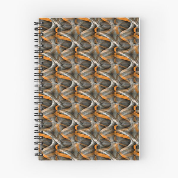 Item preview, Eighties Burned Orange On Grey Abstract Curve Repeat Pattern designed and sold by taiche.