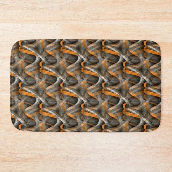 Item preview, Eighties Burned Orange On Grey Abstract Curve Repeat Pattern designed and sold by taiche.