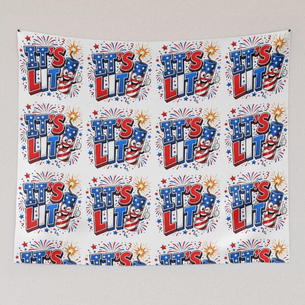 Item preview, It's Lit fun 4th of July design designed and sold by manytshirts.