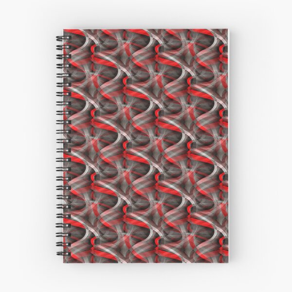Item preview, Eighties Red On Grey Abstract Curve Repeat Pattern designed and sold by taiche.