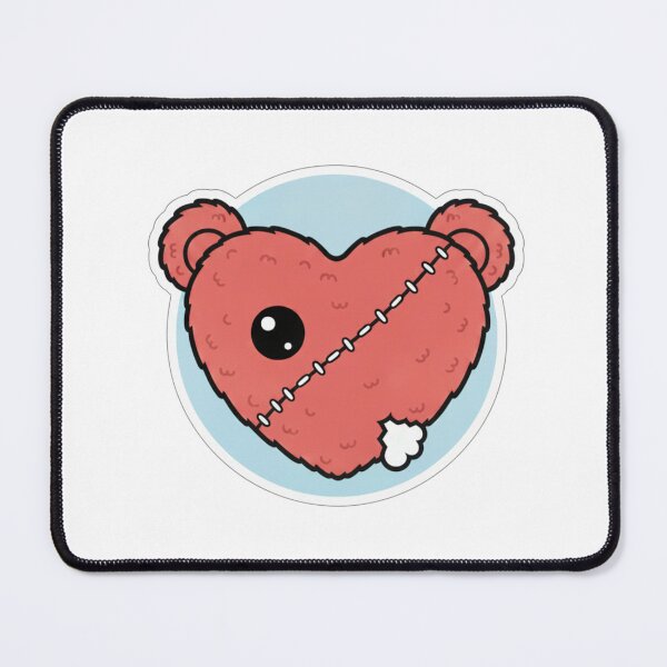 Item preview, Kawaii Sad Heart Teddy Bear Mashup Sticker designed and sold by VanSum.
