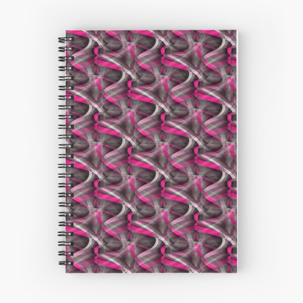 Item preview, Eighties Beautiful Pink On Grey Abstract Curve Repeat Pattern designed and sold by taiche.