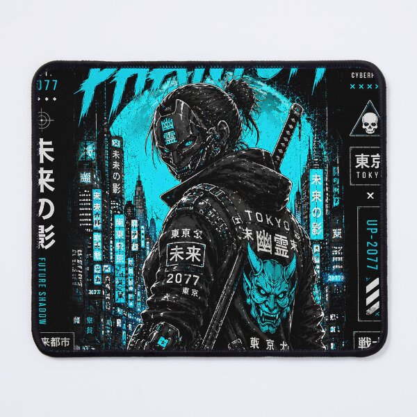Item preview, Cyberpunk Urban Phantom - Futuristic Techwear Ninja & Oni Mask designed and sold by saamessart.