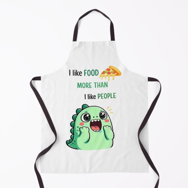 Item preview, I Like Food More Than People Cute Dinosaur Sticker designed and sold by Malsshi & Dash's .