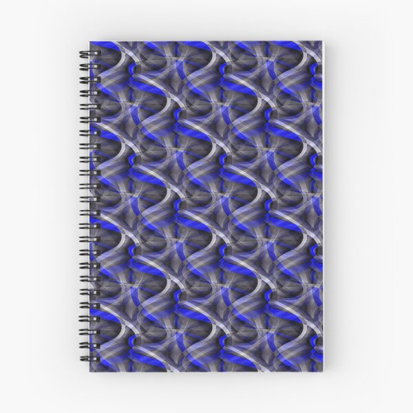 Item preview, Eighties Bright Blue On Grey Abstract Curve Repeat Pattern designed and sold by taiche.