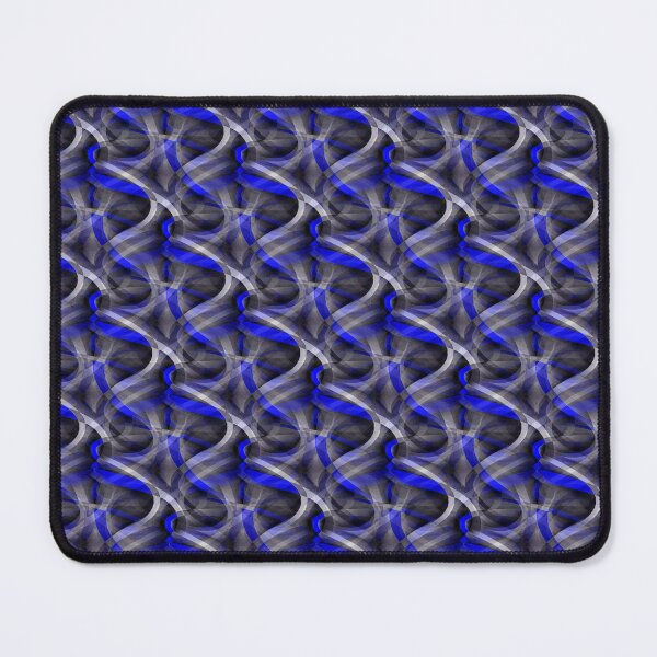 Item preview, Eighties Bright Blue On Grey Abstract Curve Repeat Pattern designed and sold by taiche.