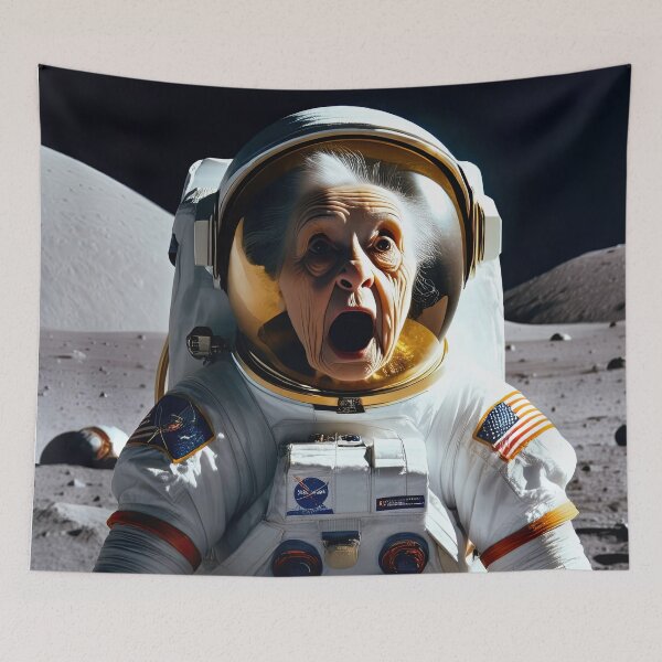 Item preview, Old Woman in a space suit on the moon designed and sold by Colin Bentham.