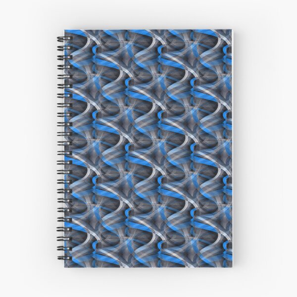Item preview, Eighties Beautiful Blue On Grey Abstract Curve Repeat Pattern designed and sold by taiche.