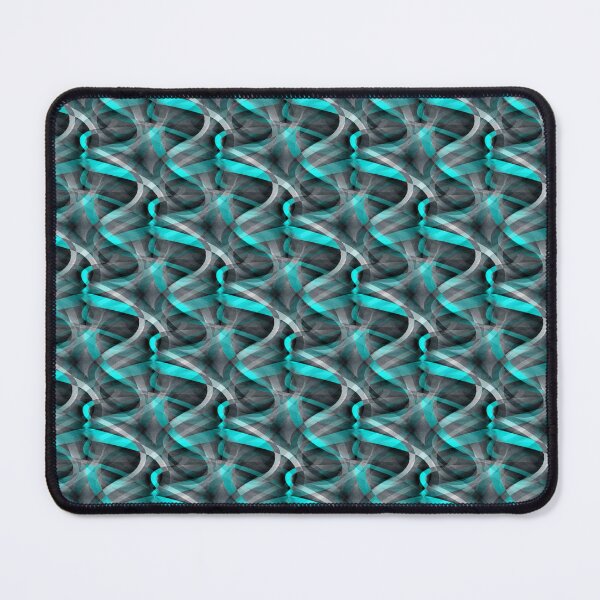 Item preview, Eighties Turquoise On Grey Abstract Curve Repeat Pattern designed and sold by taiche.