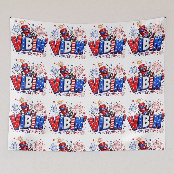 Item preview, Vibin' 4th of July design designed and sold by manytshirts.