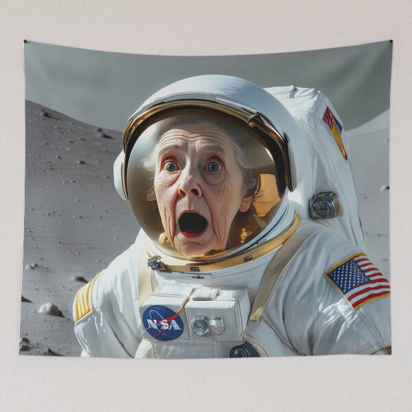 Item preview, Old Woman in a space suit on the moon designed and sold by Colin Bentham.