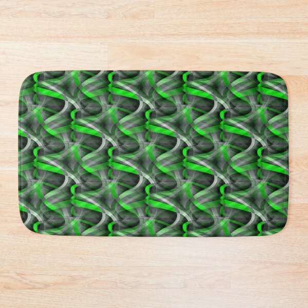 Item preview, Eighties Lime Green On Grey Abstract Curve Repeat Pattern designed and sold by taiche.
