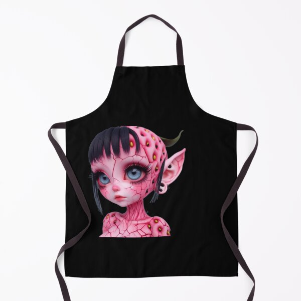 Item preview, Pastel Goth Strawberry Elf Girl with Big Blue Eyes designed and sold by LujziWorld.