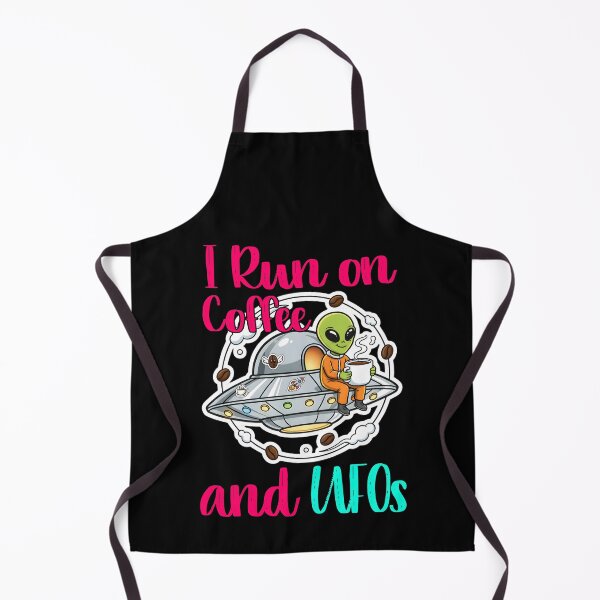 Item preview, I Run on Coffee and UFOs Funny Alien Astronomer Science designed and sold by at85productions.
