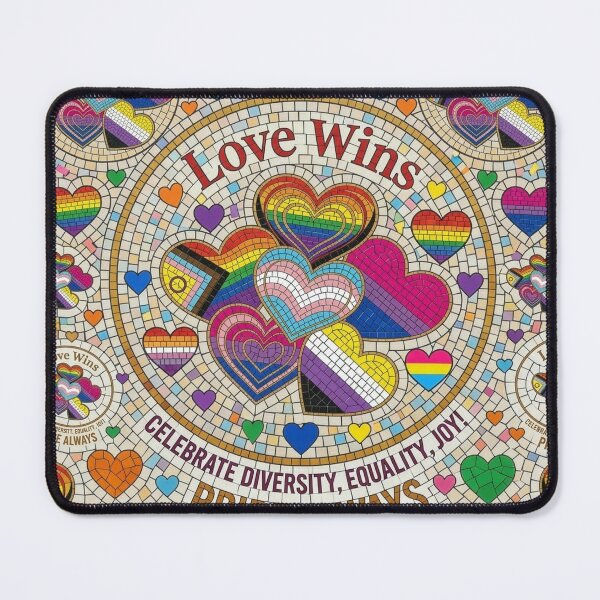 Item preview, love wins pride always mosaic celebrate diversity equality joyy designed and sold by Kate1art.