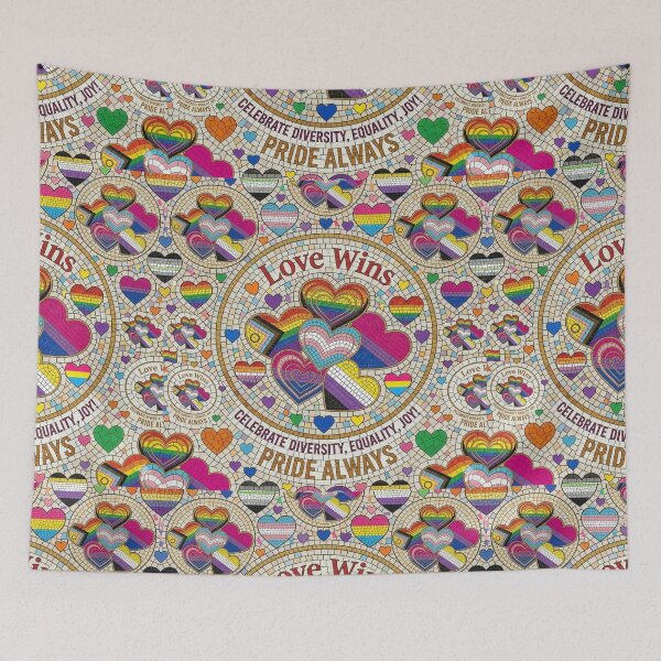Item preview, love wins pride always mosaic celebrate diversity equality joyy designed and sold by Kate1art.