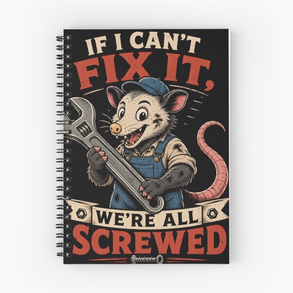 Item preview, If I Can't Fix It We're All Screwed Funny Mechanic Possum – Retro Repair Shop Humor Design designed and sold by PatysArt.