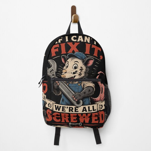 Item preview, If I Can't Fix It We're All Screwed Funny Mechanic Possum – Retro Repair Shop Humor Design designed and sold by PatysArt.