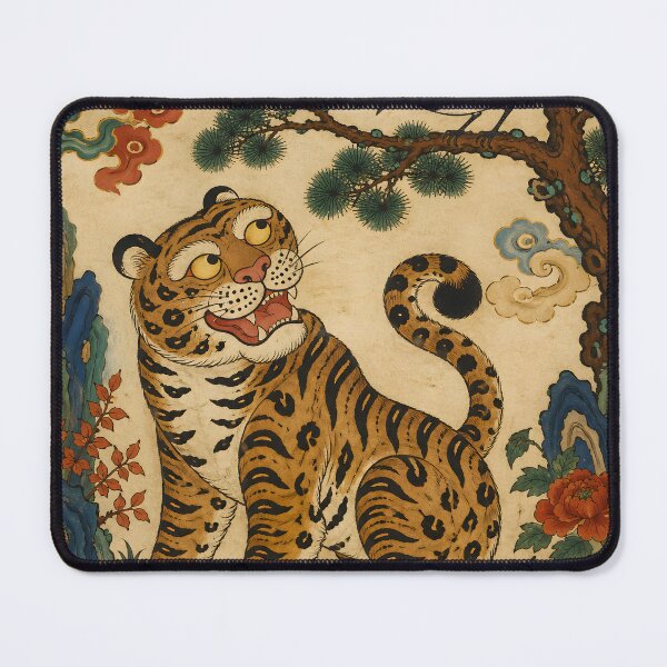 Item preview, Korean Folk Art Tiger and Magpie — Minhwa Painting designed and sold by ImagineDepart.