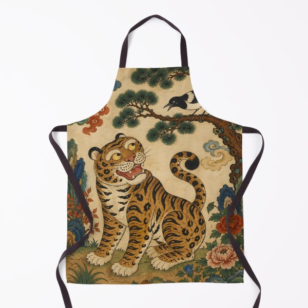 Item preview, Korean Folk Art Tiger and Magpie — Minhwa Painting designed and sold by ImagineDepart.