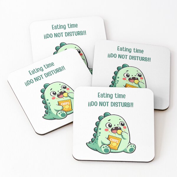 Item preview, Eating Time, Do Not Disturb Cute Dinosaur Sticker designed and sold by Dash's .